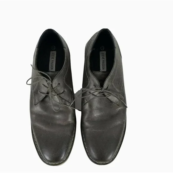 Steve Madden Hasten Distress Leather Oxford Gray - Picture 7 of 9
